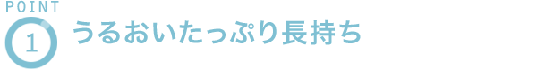 POINT1 うるおいたっぷり長持ち